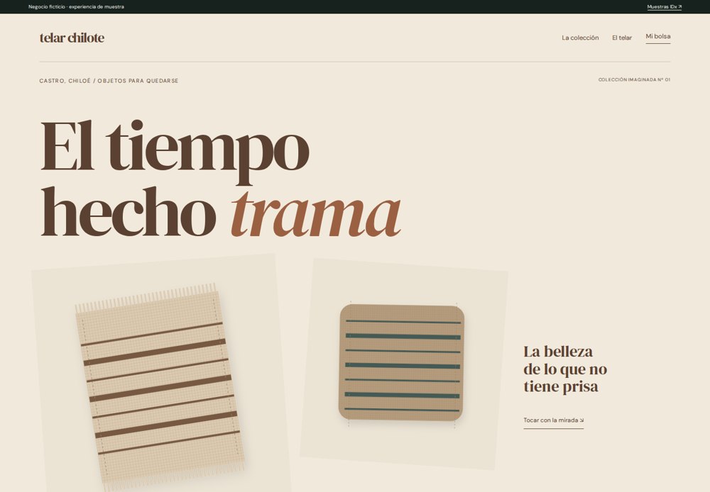 Portada del sitio ficticio Telar Chilote